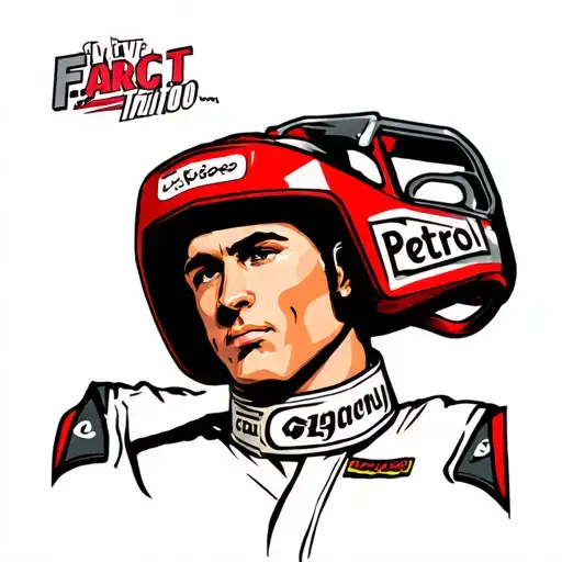 Petrol Can On Top Of Race Suit Costume Wearing Guy