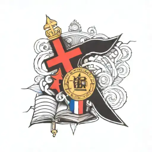 Incorporate A Christian Cross With Bible Verses And The Nigeria Continent