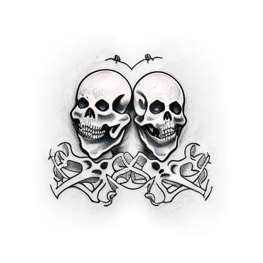 Couple Completion Tattoos Spooky