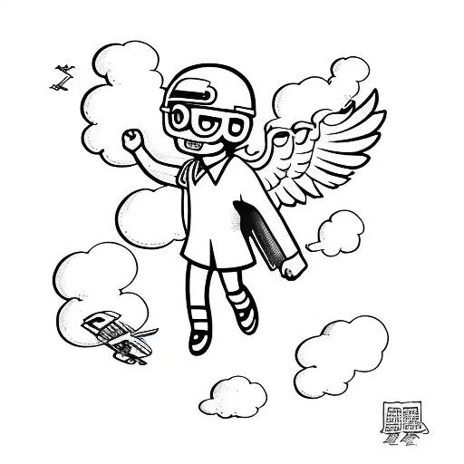 Super Kid Flying To Heaven