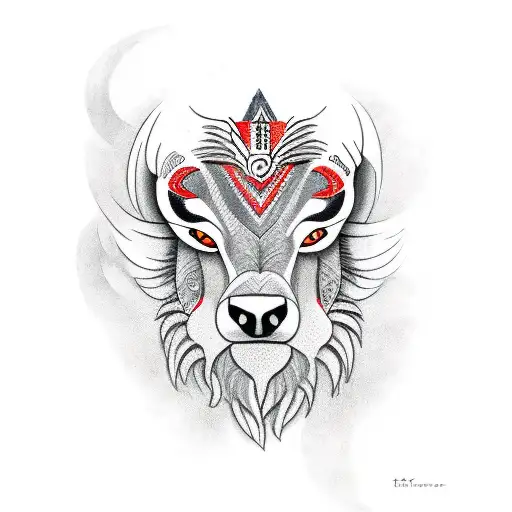 Ox Across From Wolf Herald