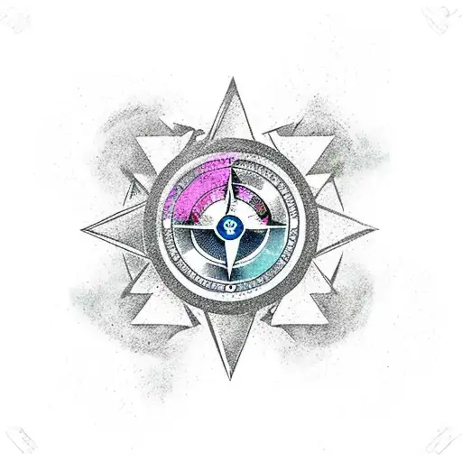 A Heart-shaped Compass With The Words 'Traveling Through Life As A Survivor'