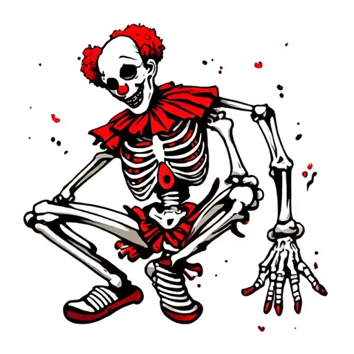 A Skeleton Clown