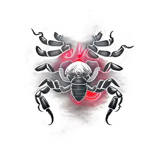 Scorpion With Red Eyes And Black Aura