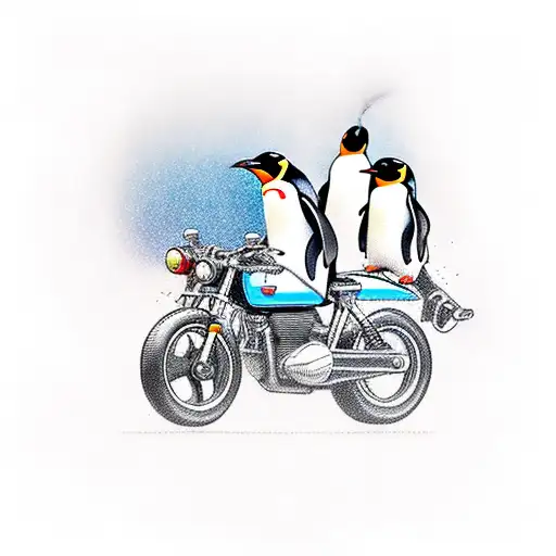Penguin Wheelie Motorcycle