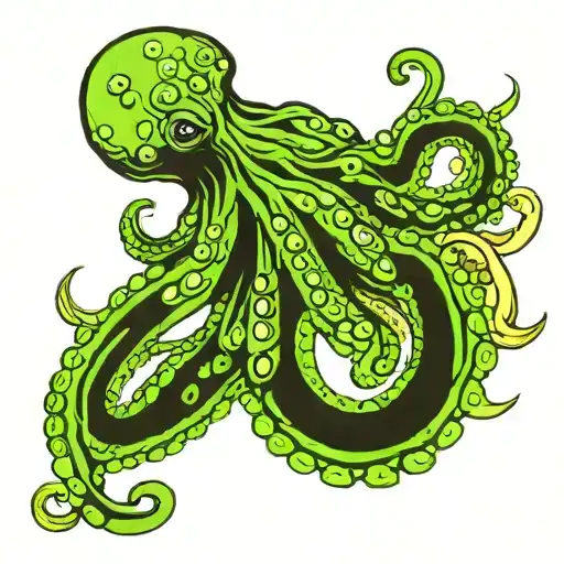 Octopus With Reseda Odorata Legs