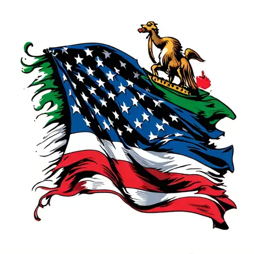 Italian And American Flag Morphing