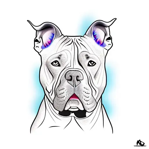 Pitbull With Bluw Eyes