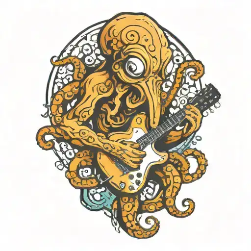 Octopus With A Guitar