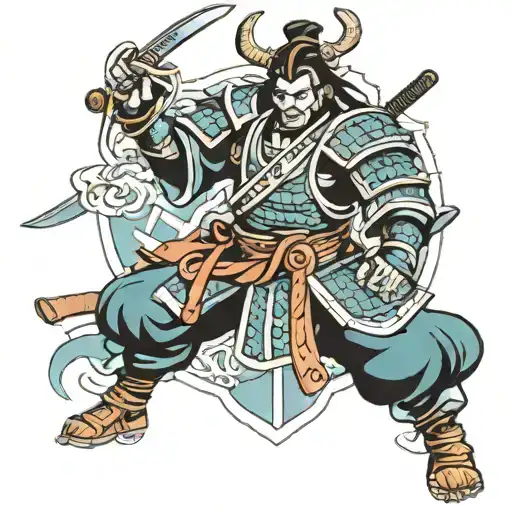 Eidechse Samurai