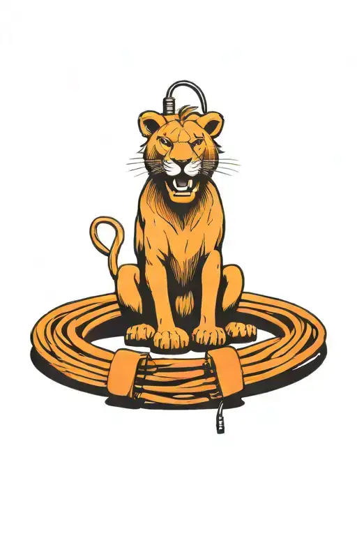 Lion Biting Extension Cord With Plugin