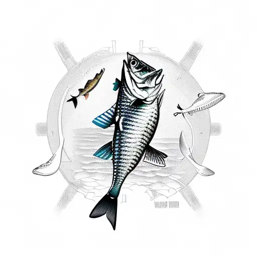 Skeleton Fishing And Catching A Bass In The State Of Alabama