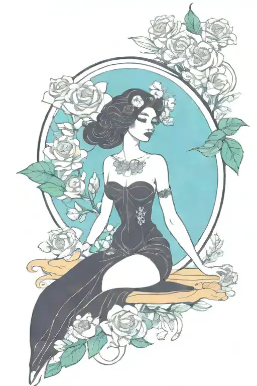 Gemini Zodiac Sign As Person With Flowers