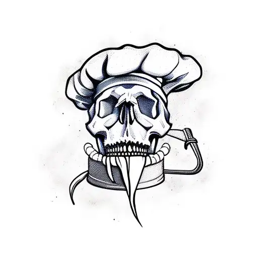 Skull With Chef Cap