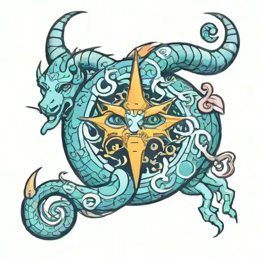 Capricorn Aquarius Zodiac Symbol Incorporated