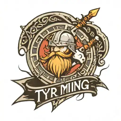 Viking Shield That Says Tyr Gaming
