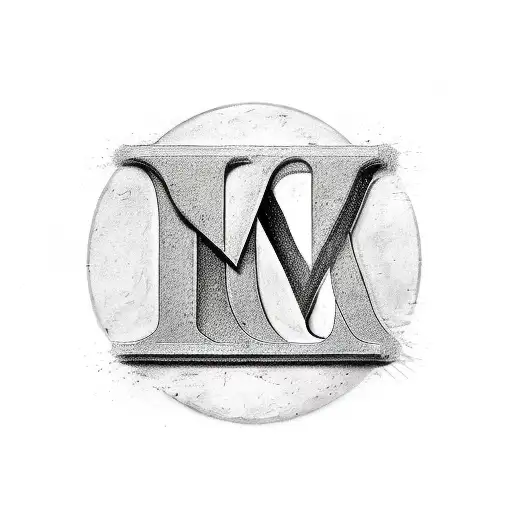 Letters M And C And 8 With Black Shadows