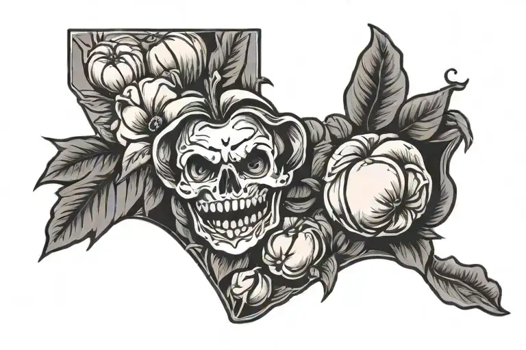 State Of Texas And State Of Georgia Peach Morphing