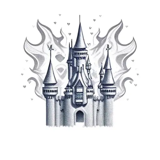 A Majestic Smoke-filled Castle Surrounded By Love And Friendship