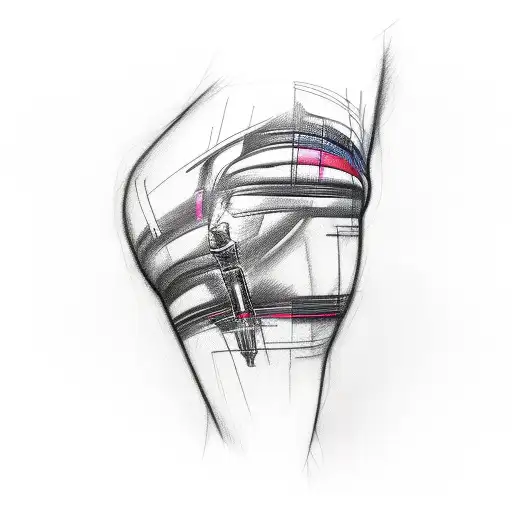 Abstract Sketch For The Knee From The Side