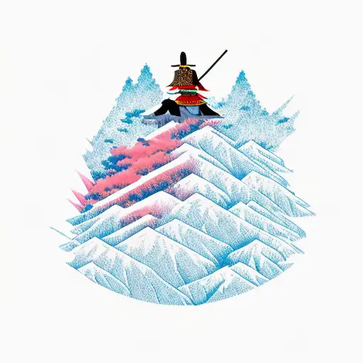 Samurai On Mountain