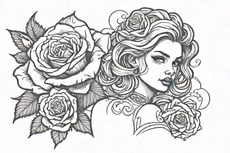 Mallory With Rose In The Background