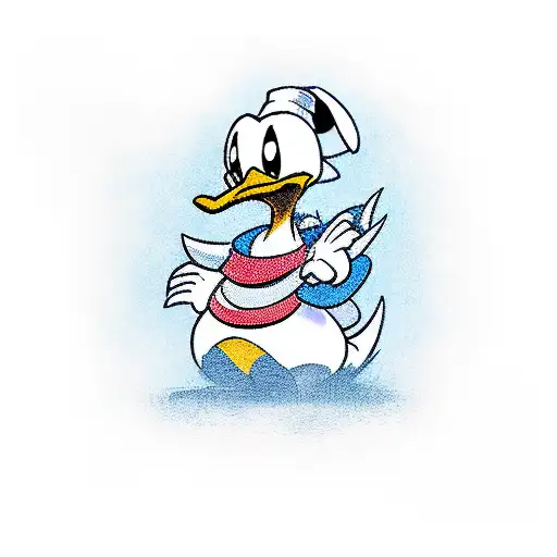 Angry Donald Duck Standing In Anchor