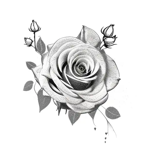 Tree Branch With Roses