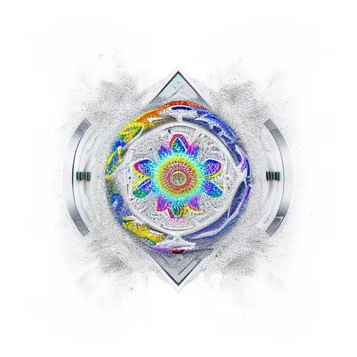 Yin And Yang With Univers And Tree Of Life