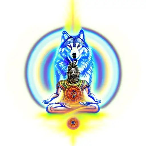 Dmt Wolf Meditating In Lost Time And Space