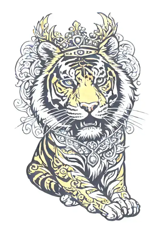 Tiger With A Crown