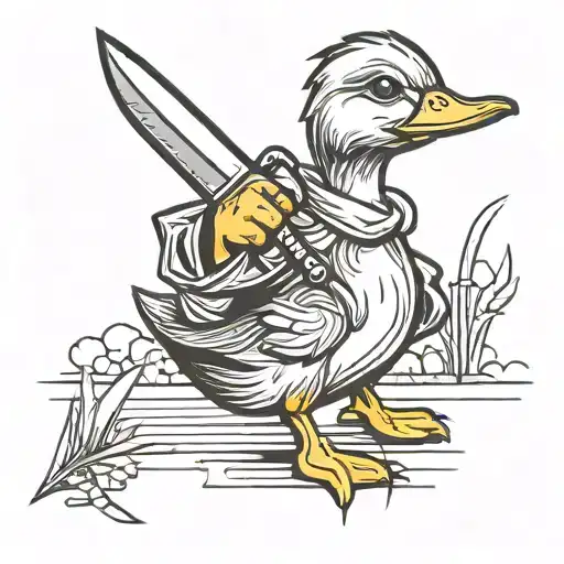 Baby Duck With Knife