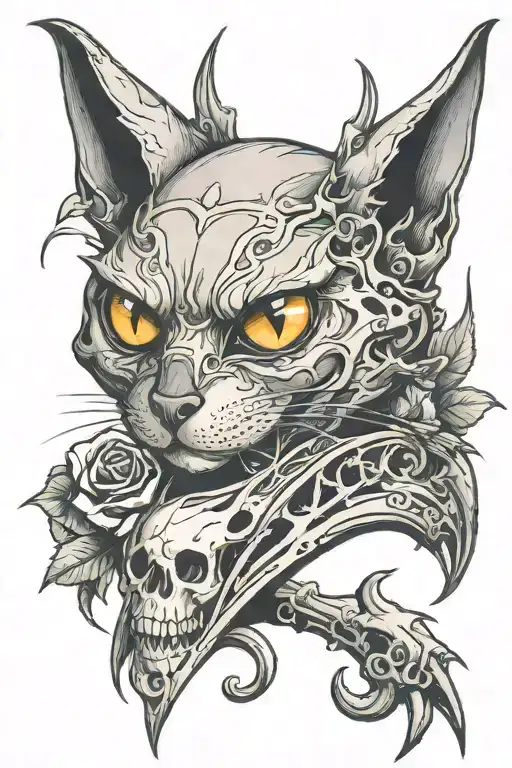 Robin On A Cat Skull