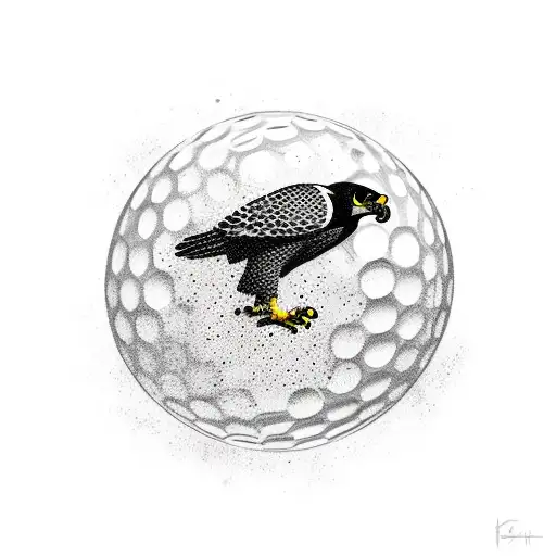 Falcon With Golf Ball