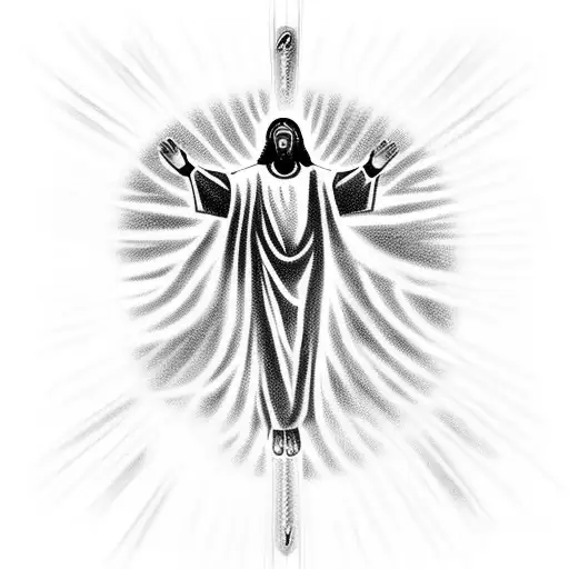 Black Christ Ascending To Heaven