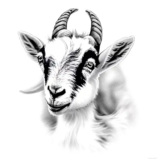 Create A Black And White Baby Dwarf Goat With No Horns