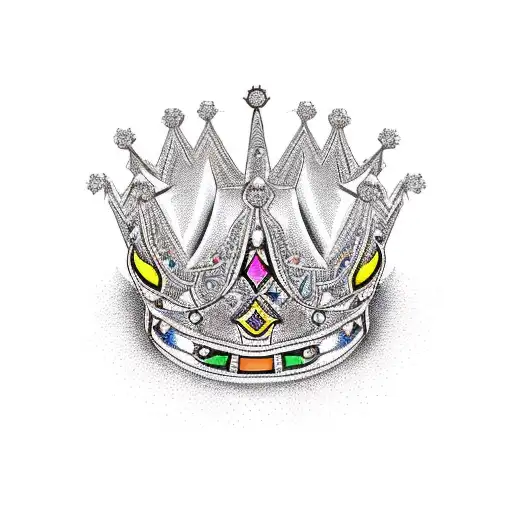 An Intricately Designed Crown With African Symbols And Patterns