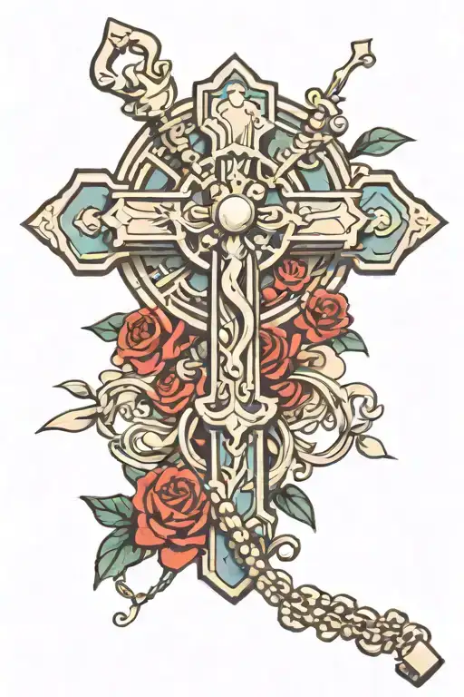 Cross With A Rosary