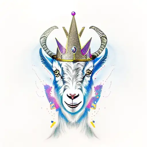 Goat With A Crown