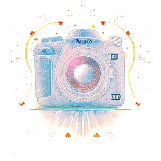 Small Dslr With A Sunset