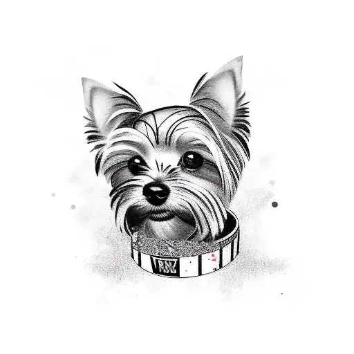 Yorkie Dog Trash Polka