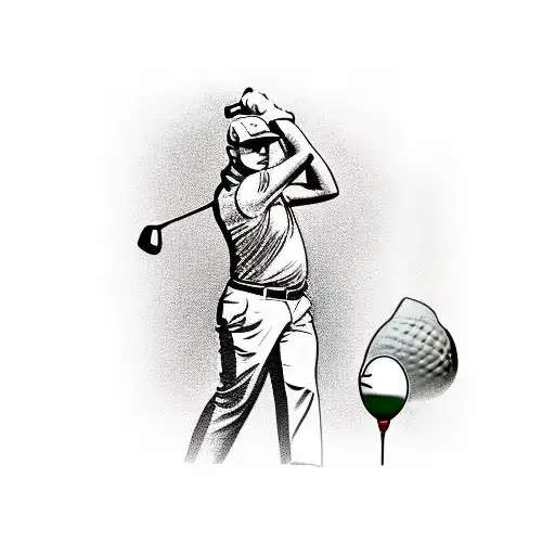 Golf Tattoo For My Grandfather That Pased Away