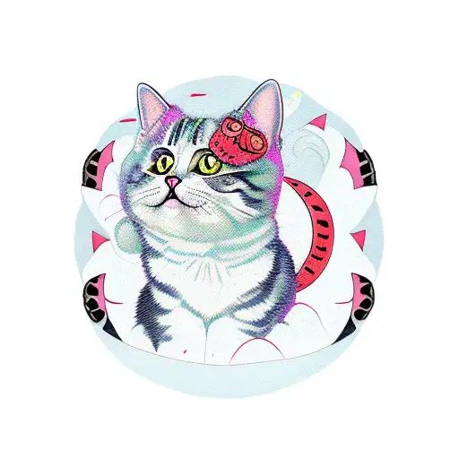 Cat Tea Moon Watermelon