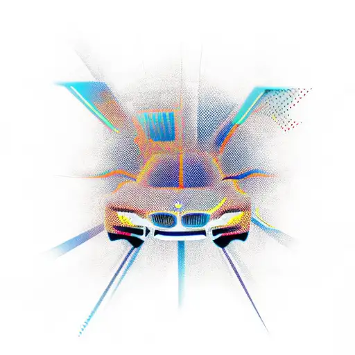A Futuristic Bmw Car With Ai Technology Integrated Into Its Design