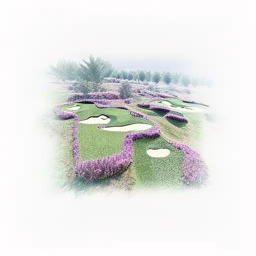 An Army Camouflage Pattern Transformed Into A Golf Course Landscape