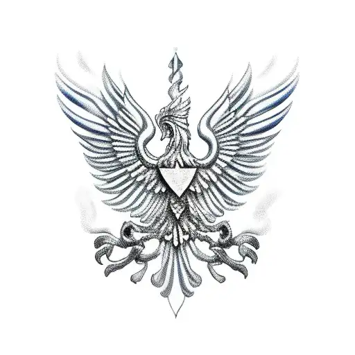 Italian Flag Morphing Into A Majestic Phoenix