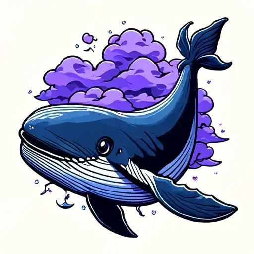 Whale Purple Cloud