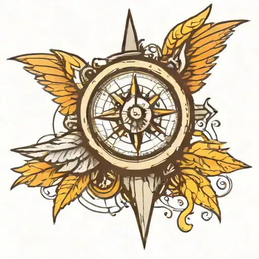 Compass With Big Wings