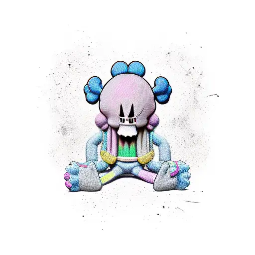 A Playful Cartoon Version Of The Client's Favorite Artist Kaws