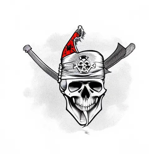 Old School Pirate Skull